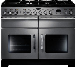 RANGEMASTER  Excel 110 Dual Fuel Range Cooker - Stainless Steel & Chrome